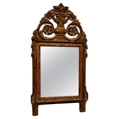 19th Century Louis XVI Style French Giltwood Bridal Mirror