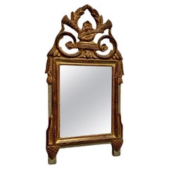 19th Century Louis XVI Style French Giltwood Bridal Mirror