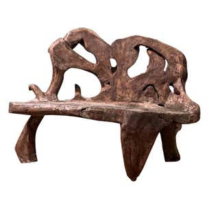 A Mid Twentieth Century Root Bench For Sale at 1stDibs