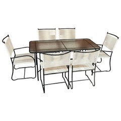 Rare Design by Santa Barbara Maker Robert Lewis 6 Chair Patio Dining Set