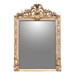 Elaborate Antique French Gilt Carved Mirror for Restoration