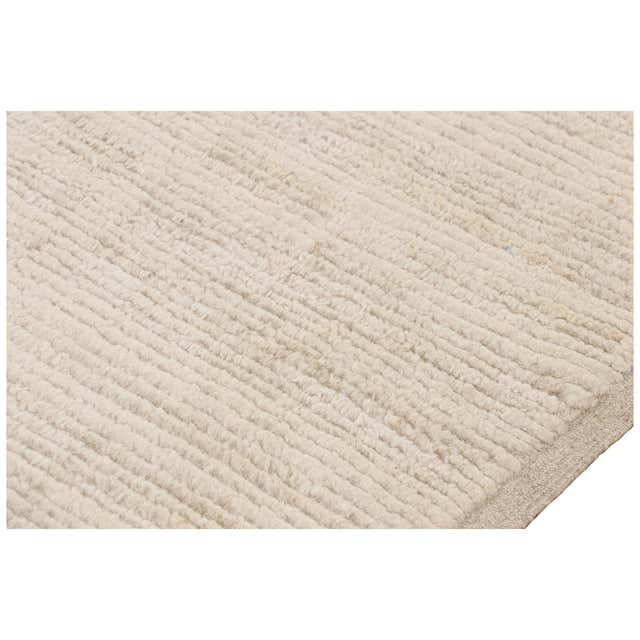 Rug and Kilim’s Modern Textural Rug in Cream and Brown with Ribbed ...