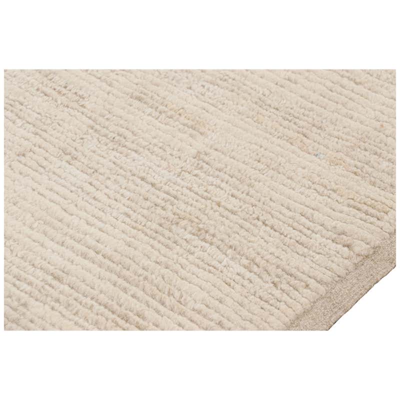 Rug and Kilim’s Modern Textural Rug in Cream and Brown with Ribbed ...