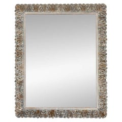 Antique Carved Silver Gilt Neoclassical Mirror