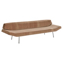 Adrian Pearsall, Sofa, Iron, Velvet, USA, 1950s