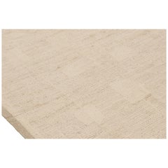 Rug & Kilim’s Modern Textural Rug in Beige and Cream with Ribbed Patterns