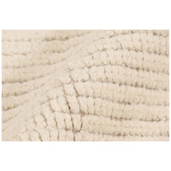 Rug & Kilim’s Modern Textural Rug in Cream & Brown with Ribbed Stripes
