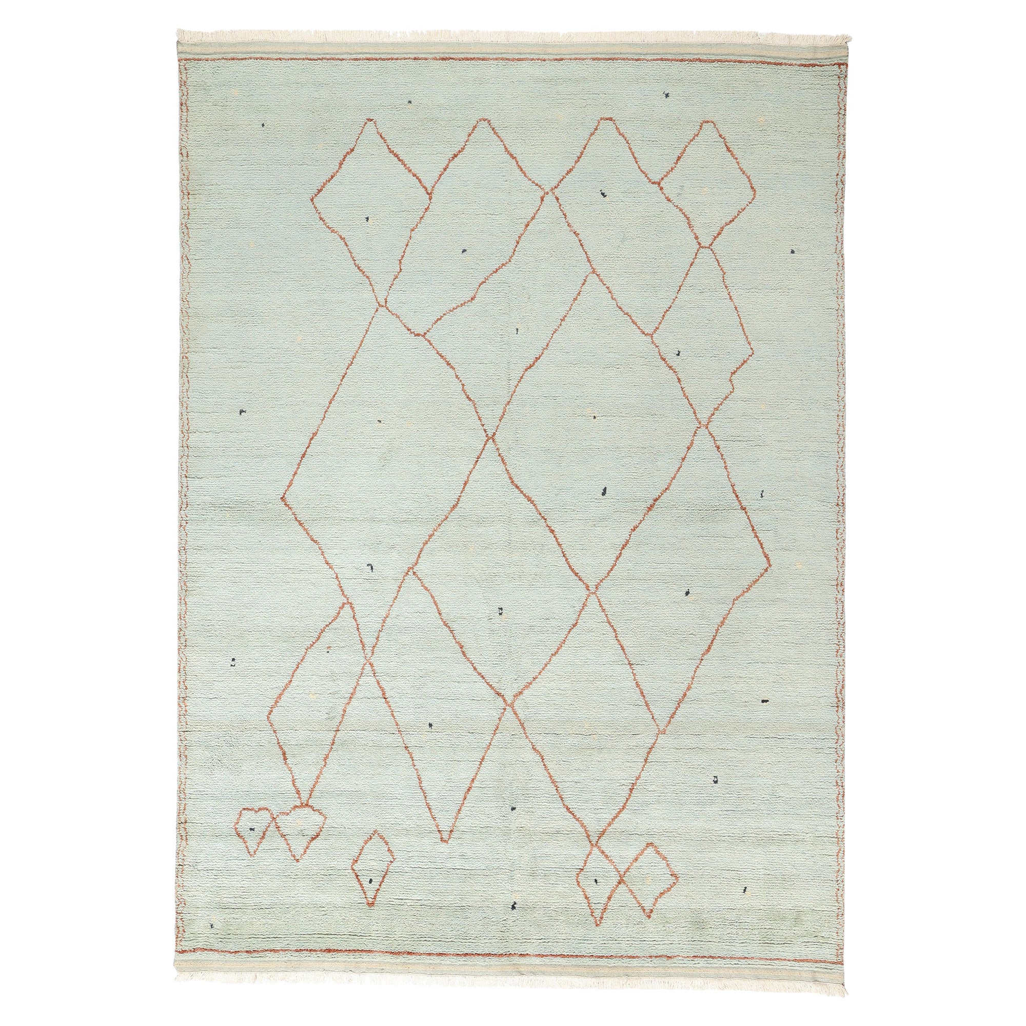 New Contemporary Moroccan Rug, Tribal Enchantment Meets Wabi-Sabi