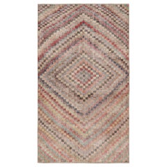 Vintage Zeki Müren Teppich in polychromem geometrischem Muster, von Rug & Kilim