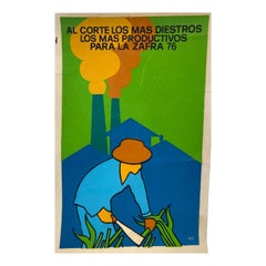 Spanische Ernte und Landwirtschaft, Original-Vintage-Poster, 1975