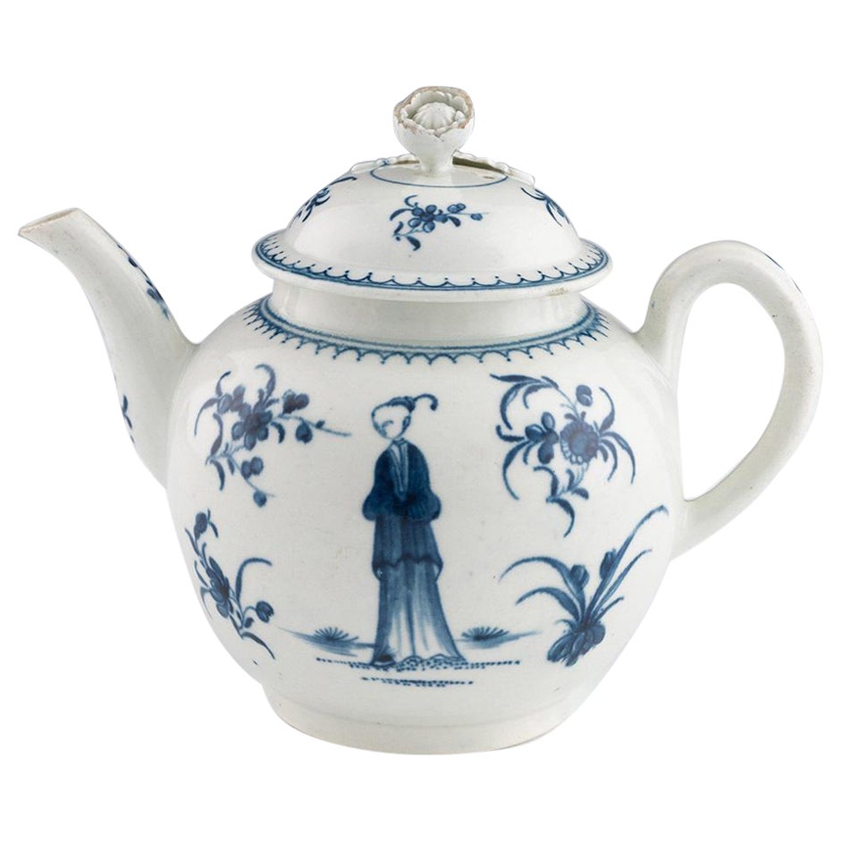 Worcester Porcelain Waiting Chinaman Pattern Teapot c1772