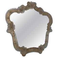 Specchio da parete in vetro di Murano 1960