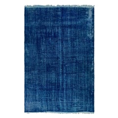 6.7x10.2 Ft Handmade Turkish Area Rug in Blue, Contemporary Home Decor Carpet (Tapis de décoration intérieure contemporain)