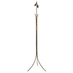 Faux Bamboo Brass Floor Lamp att. to Maison Bagues Made in France c.1960's