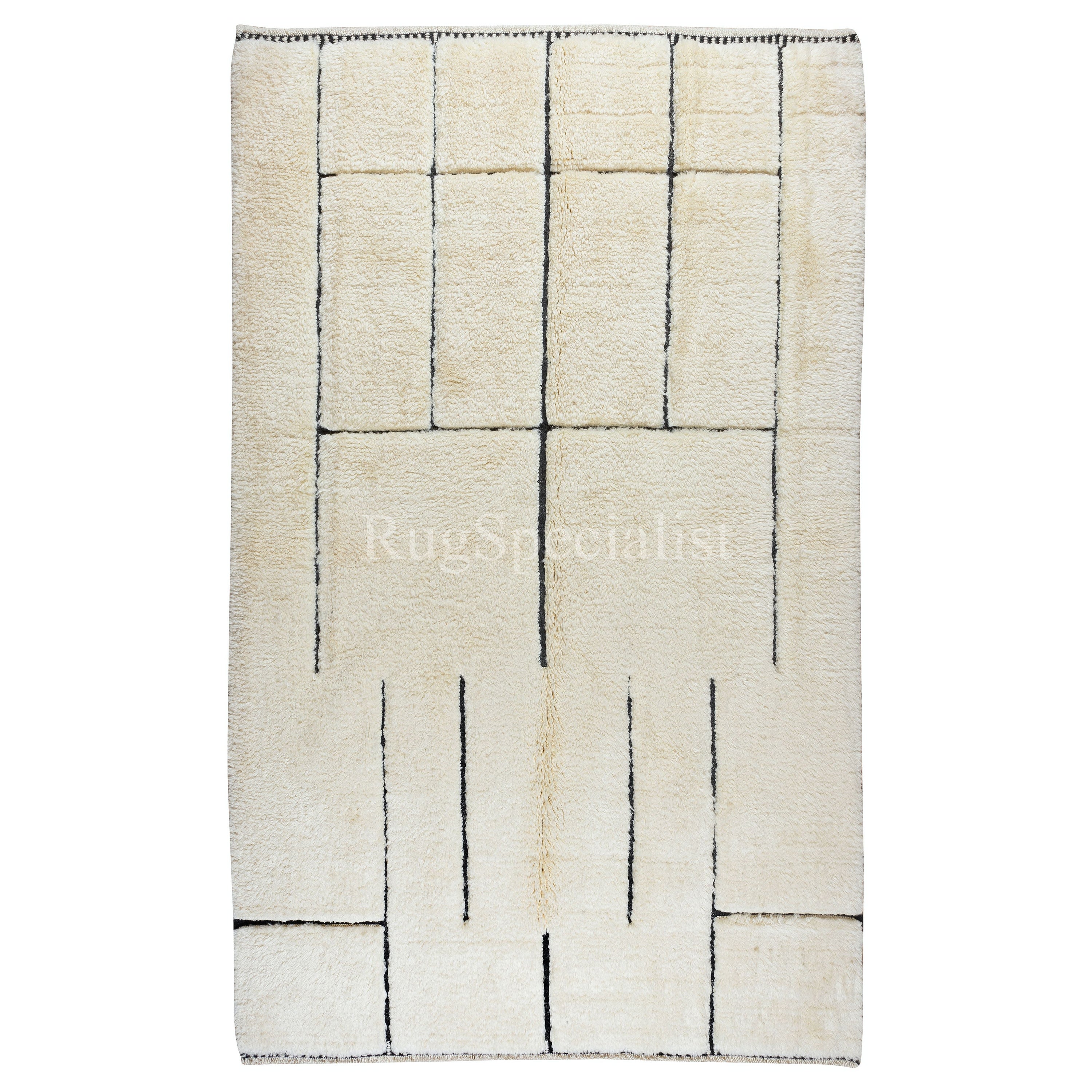Alfombra Tulu Marroquí Moderna, 100% Lana Natural, Suave y Acogedora, Hecha a Mano, 6,3x9,6 pies en venta