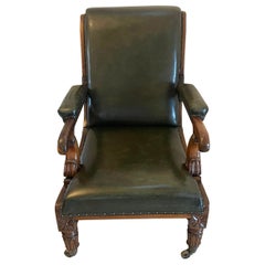 Outstanding Quality Antique Regency Quality Rosewood Reclining Armchair