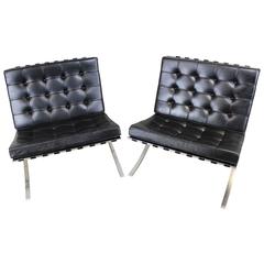 Mies van der Rohe Barcelona Chairs (Pair) for Knoll