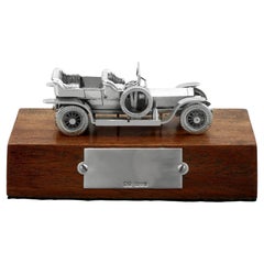 Modèle de présentation vintage de voiture en argent sterling (1984)
