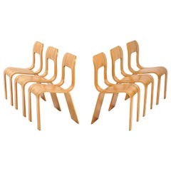 Gigi Sabadin for Stilwood Set of Six 'Esse' Dining Chairs, circa 1973