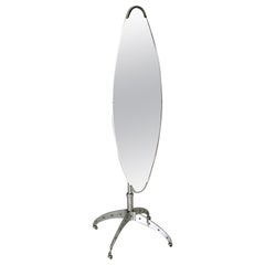 japan space age Adjustable floor mirror by Yasu Sasamoto for Li Qian, 1970s