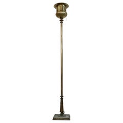 1960's Hollywood Regency Brass Torchiere Floor Lamp by Stiffel