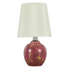 Rare Petite Glazed Ceramic French Art Déco Lamp by Raoul Lachenal