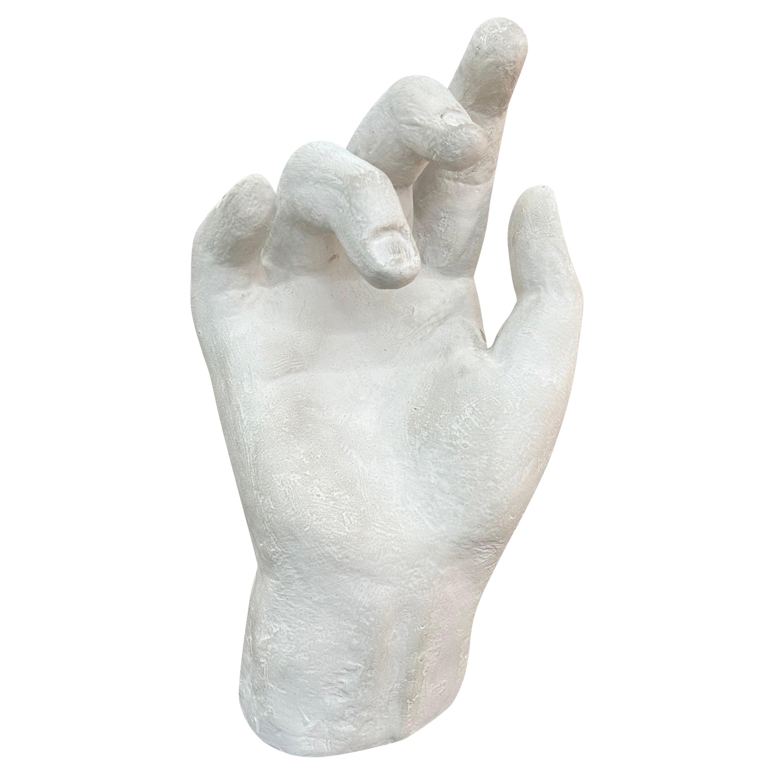 Large French Neoclassical Style Plaster Hand Sculpture