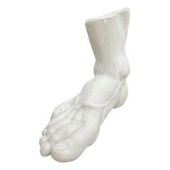 Large French Neoclassical Style Plaster Foot Sculpture