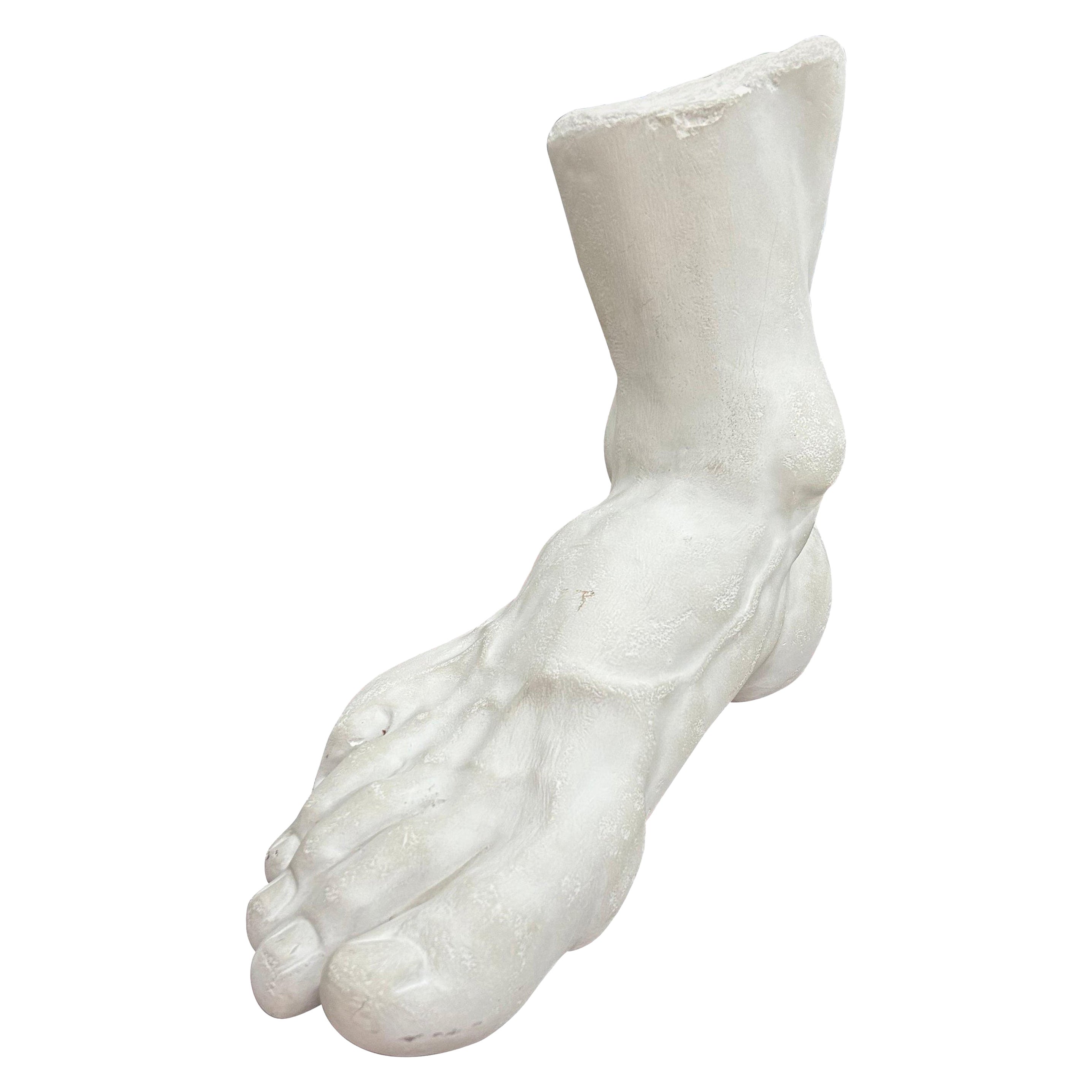 Large French Neoclassical Style Plaster Foot Sculpture