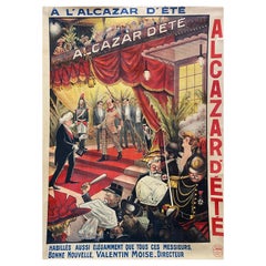 Early 20th Century Lithographic Poster, 'Alcazar d'été' , c. 1910