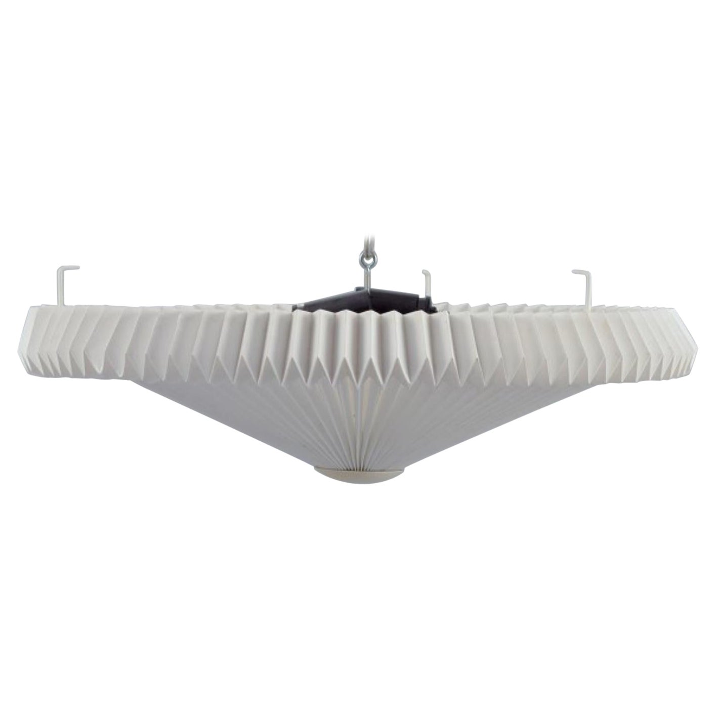 Le Klint, Danish lamp designer. Ceiling lamp. Hand-folded paper shade. For Sale