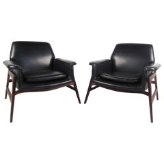 Pair Model 849 "Agnese" Lounge Chairs by Gianfranco Frattini for Cassina