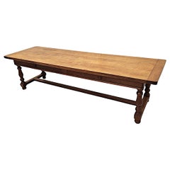 A Stunning and Large19th Century Solid Oak Refectory Dining Table
