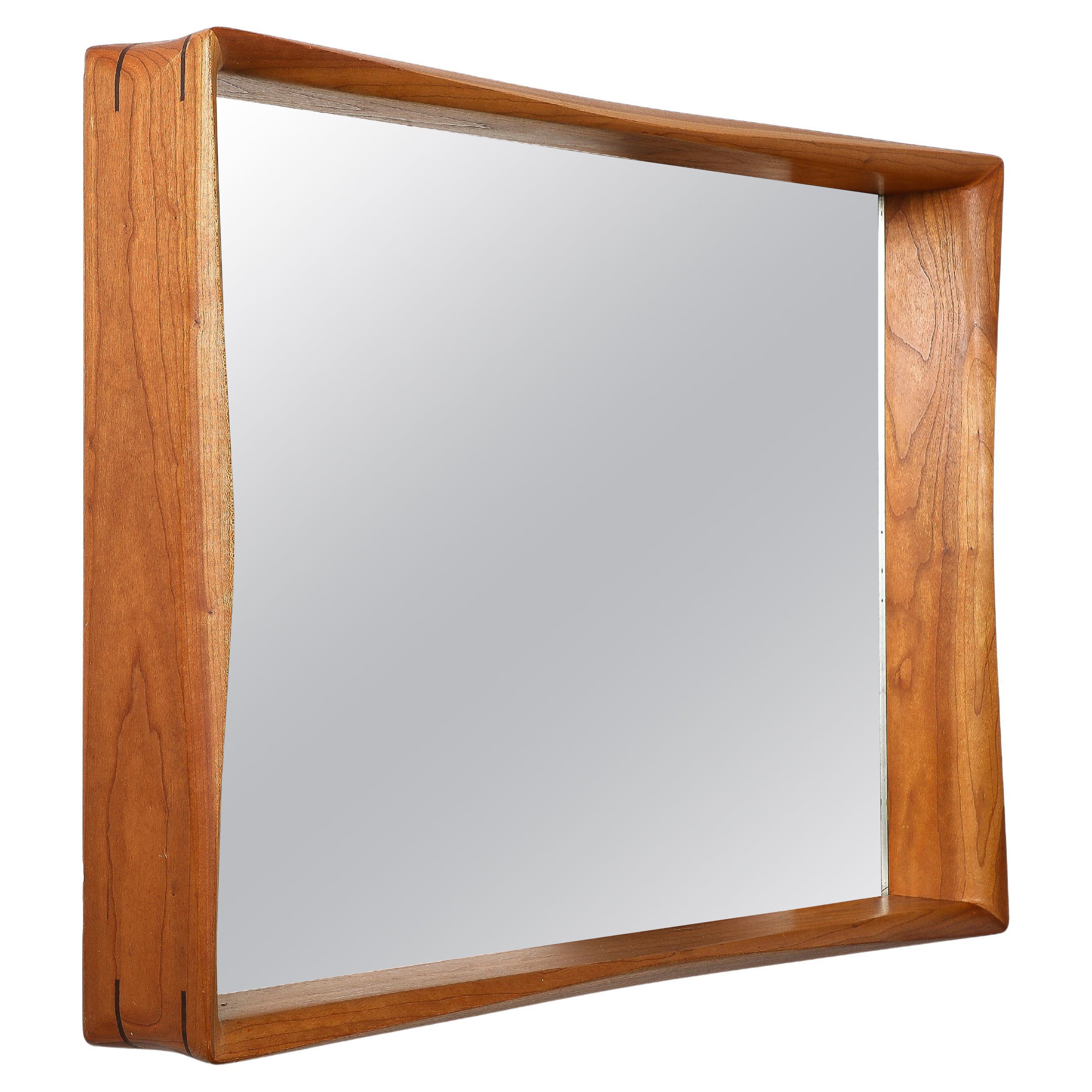 Miroir en noyer et noyer noir, États-Unis, années 1960