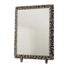 Backlit Austrian Table / Wall Mirror with Crystals, Austria 1950's