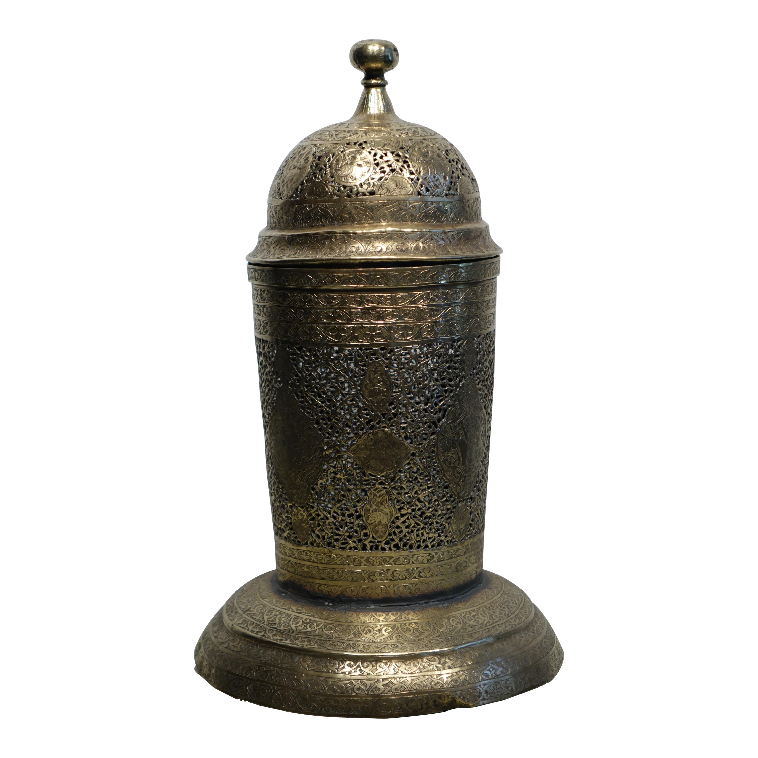 Brass Perfume Burner, Persia 19th century