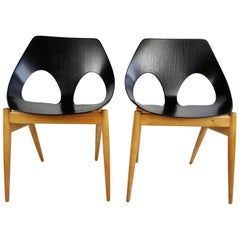 Modernistisches Paar Sperrholzstühle der Moderne, Carl Jacob C2 „Jason“ für Kandya