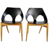 Modernistisches Paar Sperrholzstühle der Moderne, Carl Jacob C2 „Jason“ für Kandya