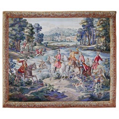Tapiz Aubusson Manufacture - La caza bajo Luis XV - L1m96xh1m57 - N° 1423