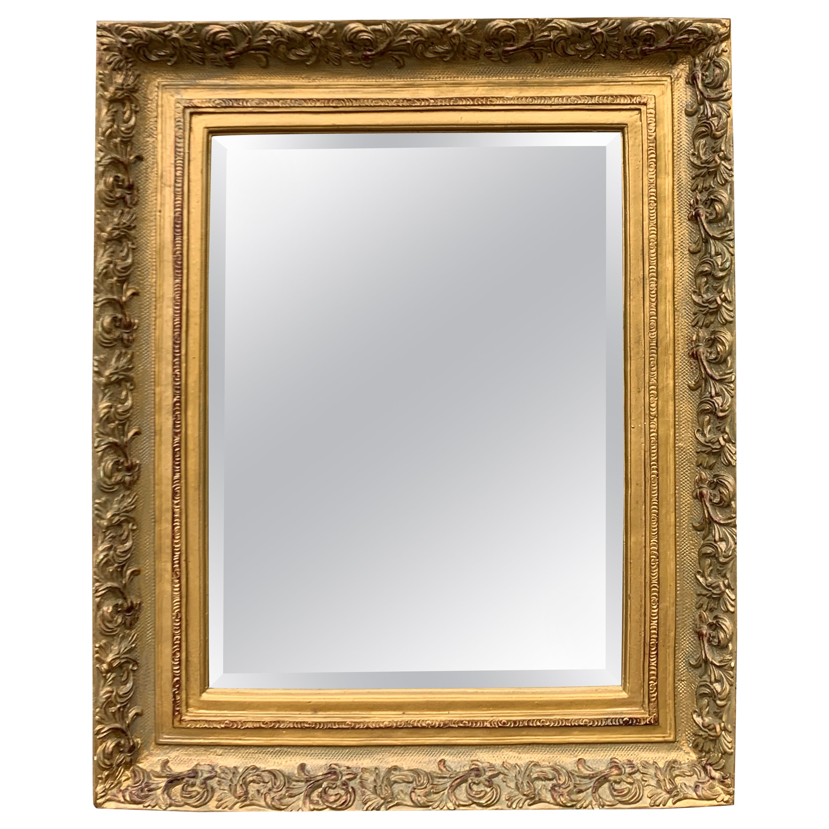Antique Giltwood Wall Mirror, Early 20th Century For Sale