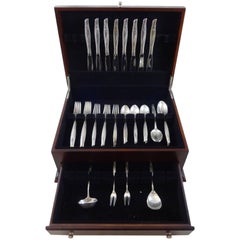 Sea Rose by Gorham Sterling Silver Flatware Set Eight Service 44 Pieces
