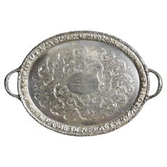 S. Kirk & sons Inc Repousse Sterling Silver Platter Tray #124, 28"