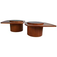Rare Oversized Teak Expo 67 Pair of Cocktail Tables by RS Associates