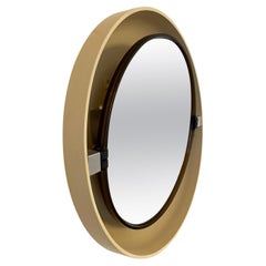 Midcentury Modern wall mirror, Alibert, France 1970s