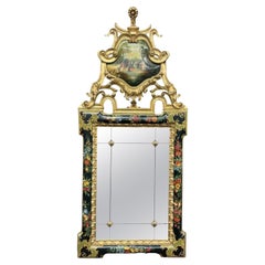 Antique Mirror peint, Florentine, Venetian, Giltwood, 1920's Era.