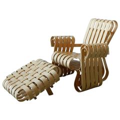 Power Play Chair and Ottoman by Frank Gehry