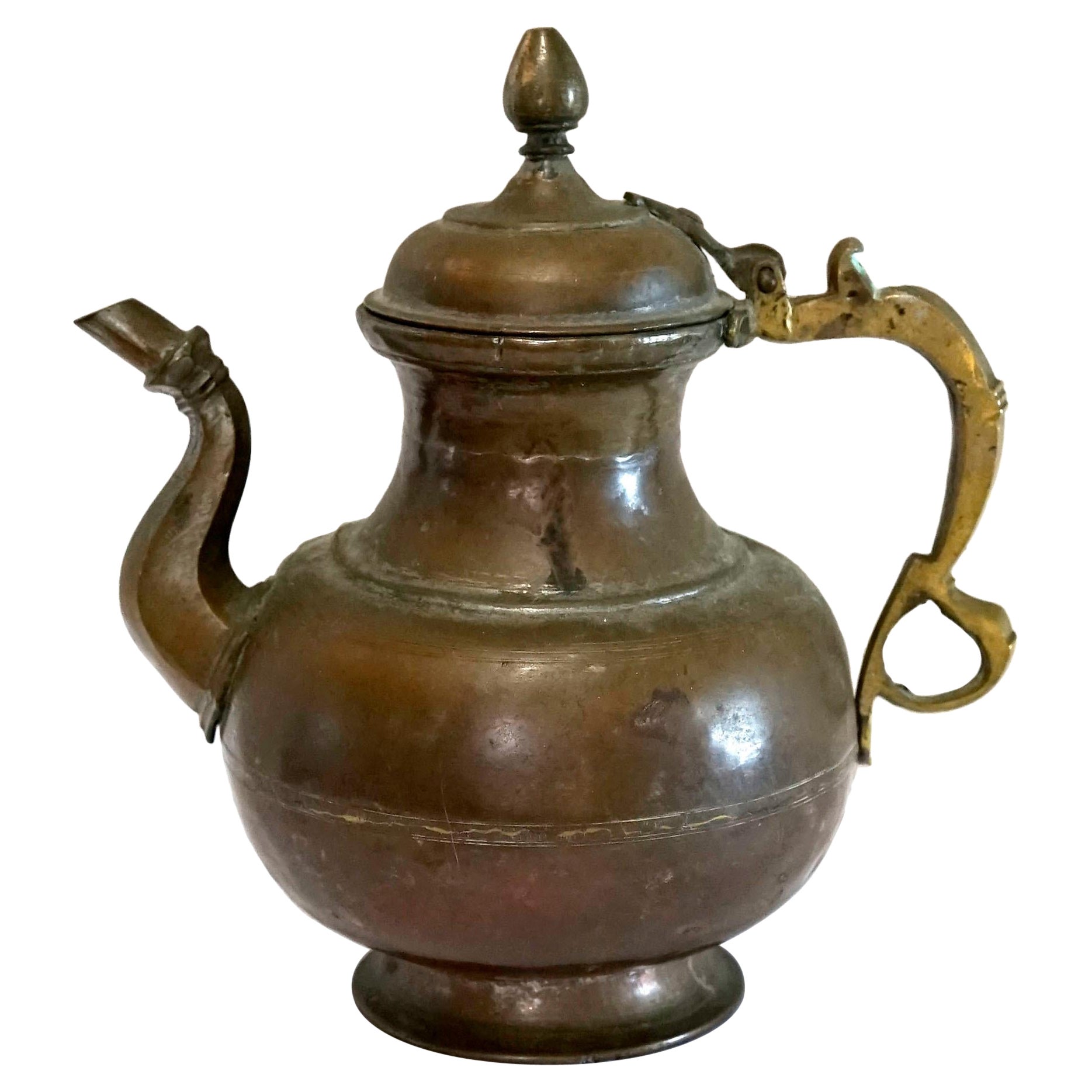 Copper Ottoman Empire Coffee Pot or Tea Kettle, Early 20th century