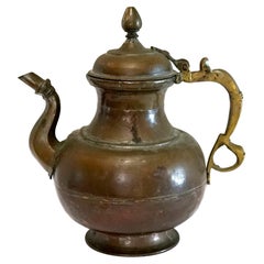 Copper Ottoman Empire Coffee Pot or Tea Kettle, Early 20th century