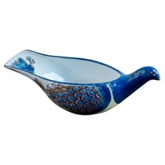 Berte Jessen Faience Bird Dish for Royal Copenhagen, 1970s Denmark