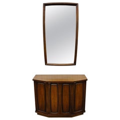 Mid-Century Modern Broyhill Emphasis Console & Mirror
